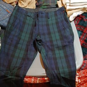 Polo Men's Blackwatch Plaid Skinny Pants. 32x32
